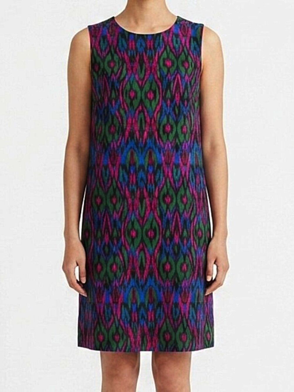 M Missoni Silk Sleeveless Crew Neck Shift Dress- Sz. 40/Sm
